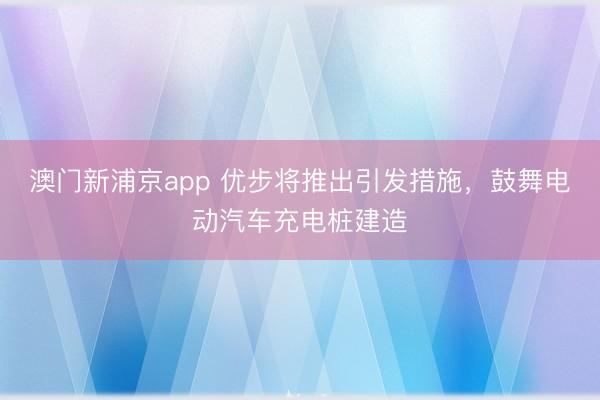 澳门新浦京app 优步将推出引发措施，鼓舞电动汽车充电桩建造